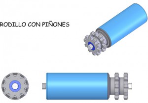  Rodillo con Piñones